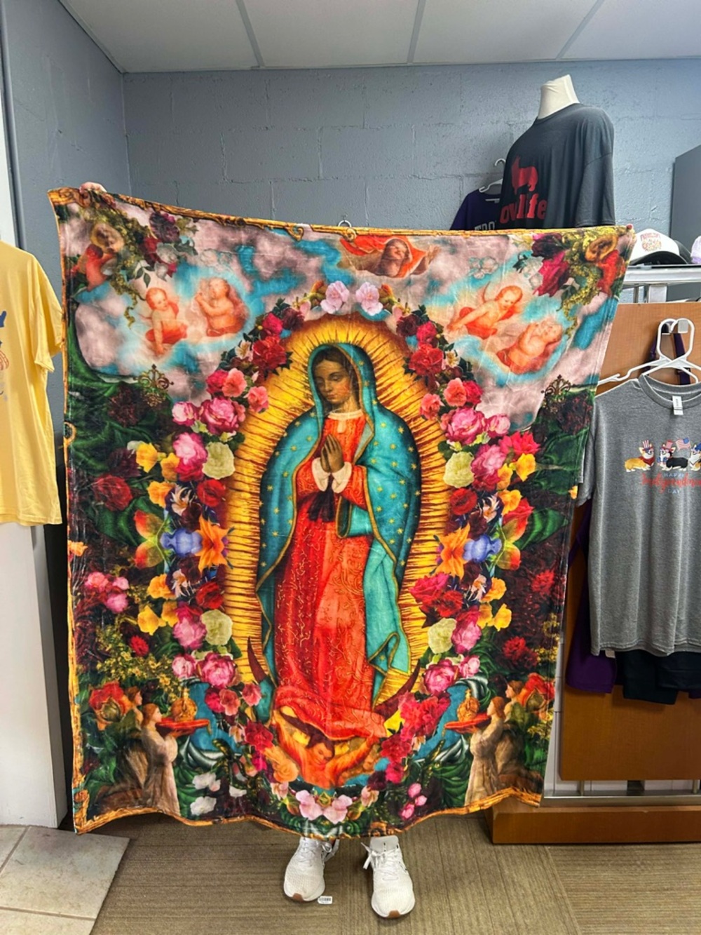 Throw Blanket  50“ x 60”  Virgin Mary